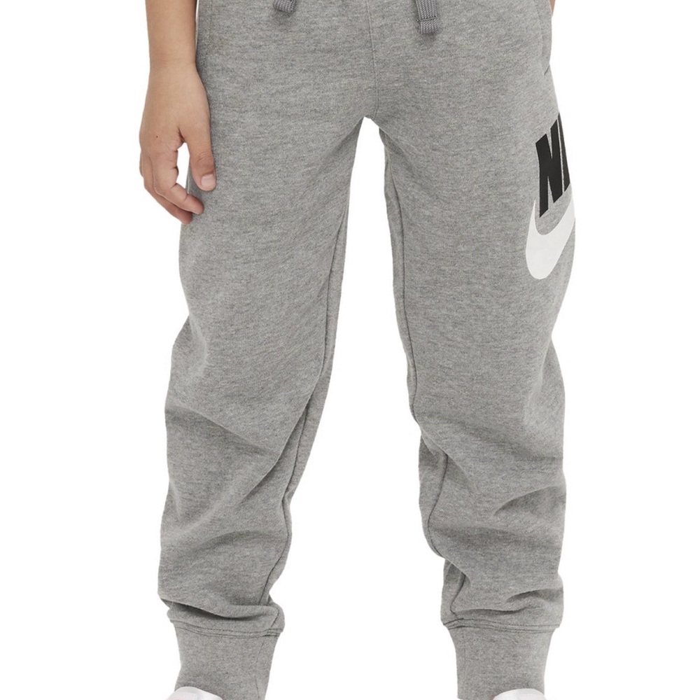 Nike Kids Grey Sweatpants with White Swoosh